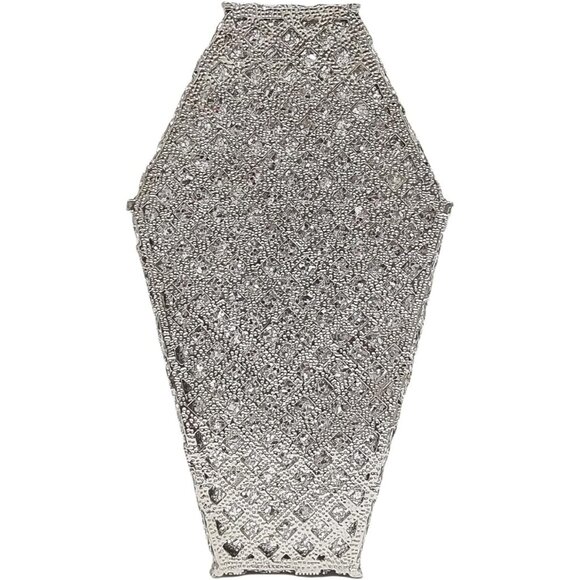 ⚡Women's Halloween Silver Cool Skull Evening Coffin Shaped Cross Rhinestone Bag - Picture 3 of 6